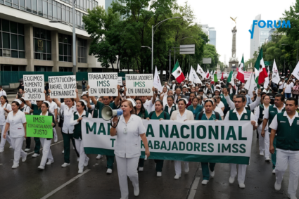 Trabajadores del IMSS convocan a una segunda movilización nacional para el 21 de octubre