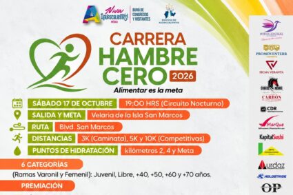 SÚMATE A LA CARRERA HAMBRE CERO 2026; TU PARTICIPACIÓN CONTRIBUIRÁ A LLEVAR ALIMENTO A MILES DE FAMILIAS